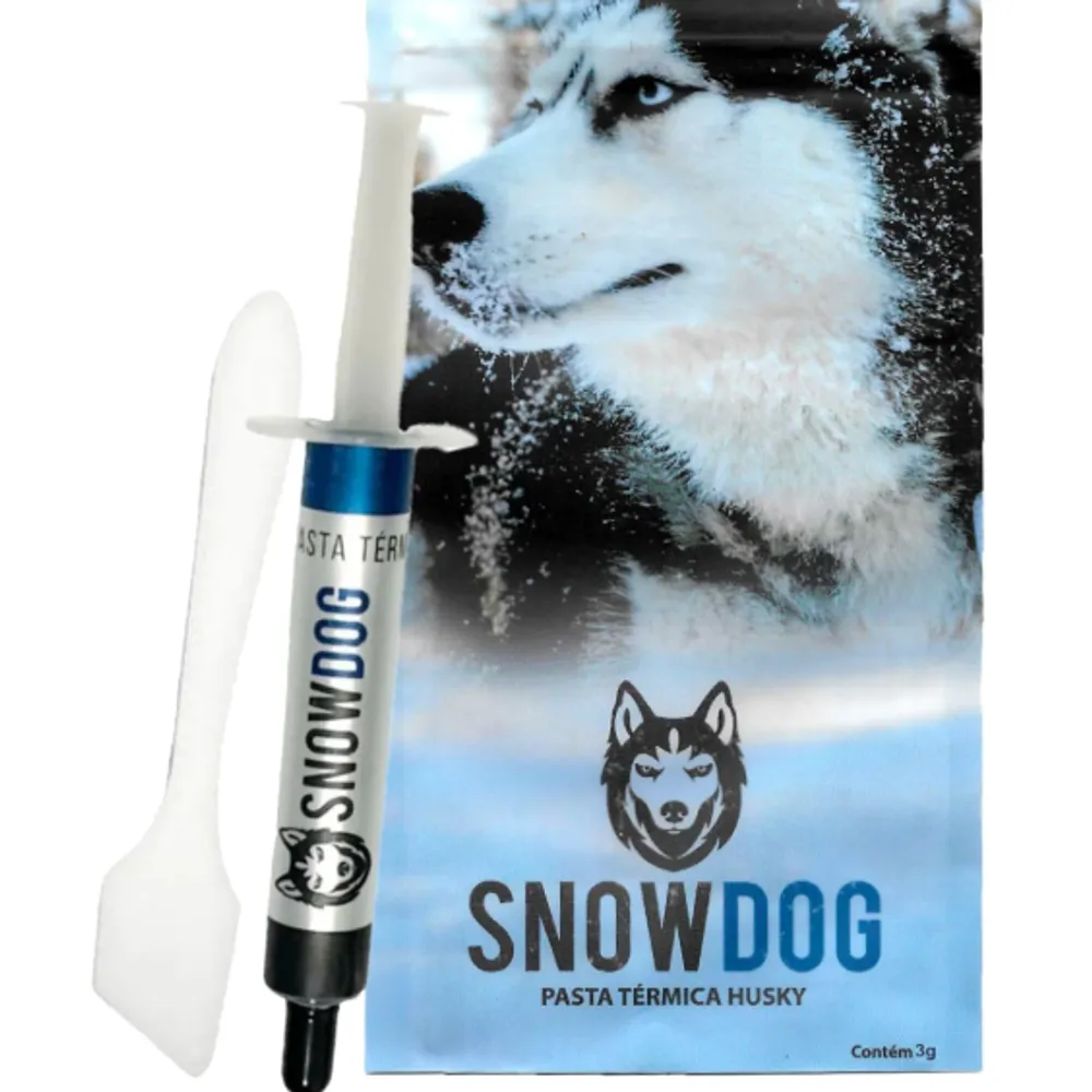 Pasta Térmica Snowdog Husky 3g 12,8w/m.k Alto Desempenho Prata Alta Condutividade para Processador CPU GPU PC Gamer Notebook Dissipador de Calor