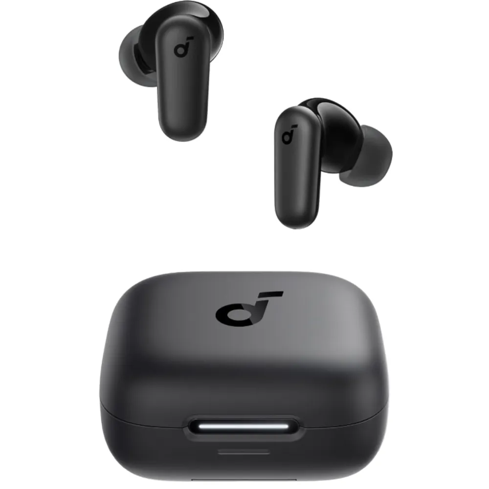 soundcore P30i da Anker, Fone de Ouvido Bluetooth 5.4 com Cancelamento de Ruído Adaptativo, Graves Poderosos, 45H de Reprodução, Estojo 2-em-1 com Suporte para Celular, IP54, Fone sem fio TWS, Preto