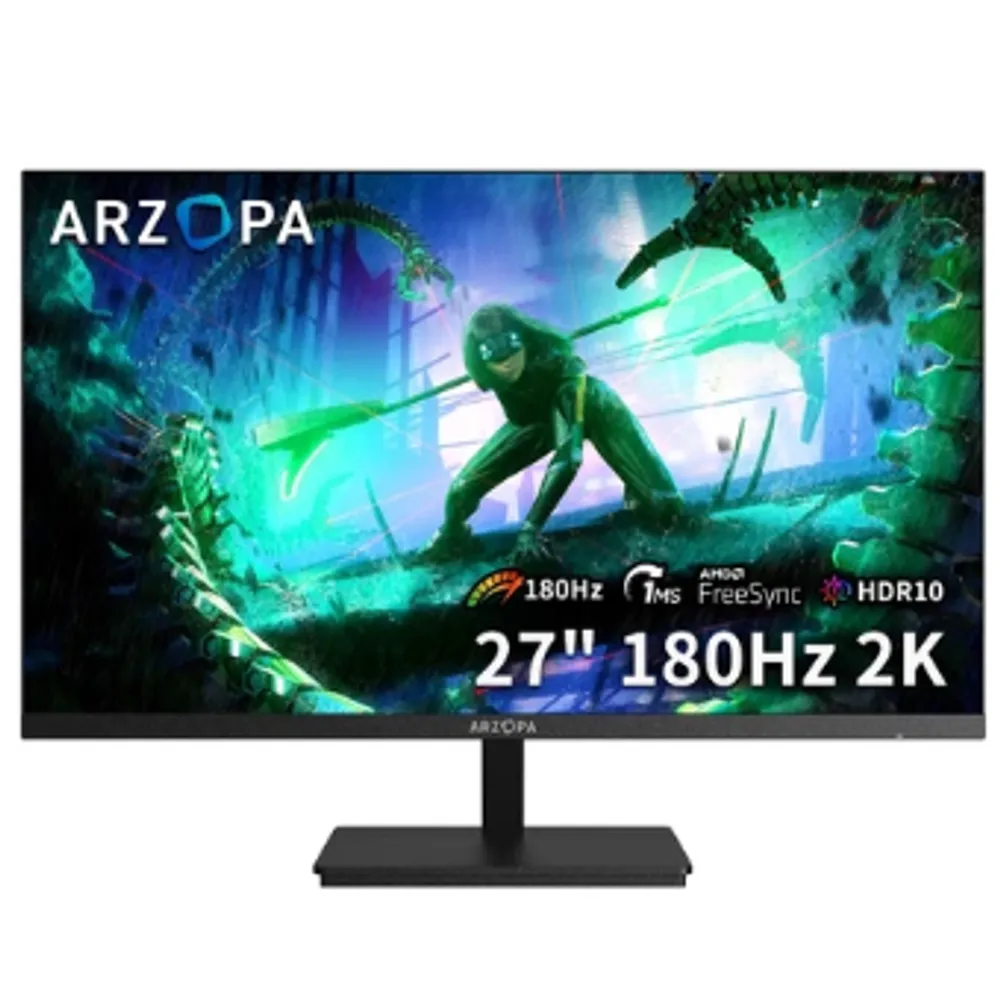 Monitor Gamer ARZOPA M1RC, 27" 2K QHD 180Hz IPS, 1ms, 115% sRGB, USB-C, HDMI, Display Port