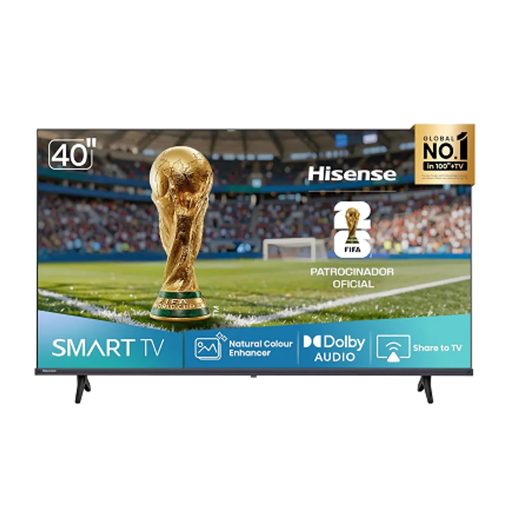 Hisense Smart TV FHD 40" Polegadas 40A4NV com HDR10, DTS Virtual X, Compatibilidade Alexa e Google Home