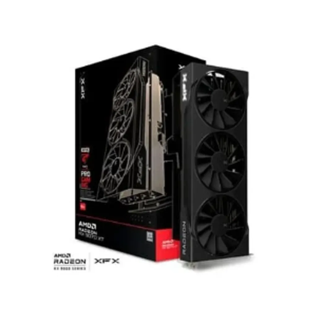 Placa de Vídeo XFX Swift RX 9070 XT TRIPLE FAN GAMING EDITION WITH AMD Radeon, 16GB, GDDR6, HDMI 3xDP, RDNA 4 - RX-97TSWF3B9
