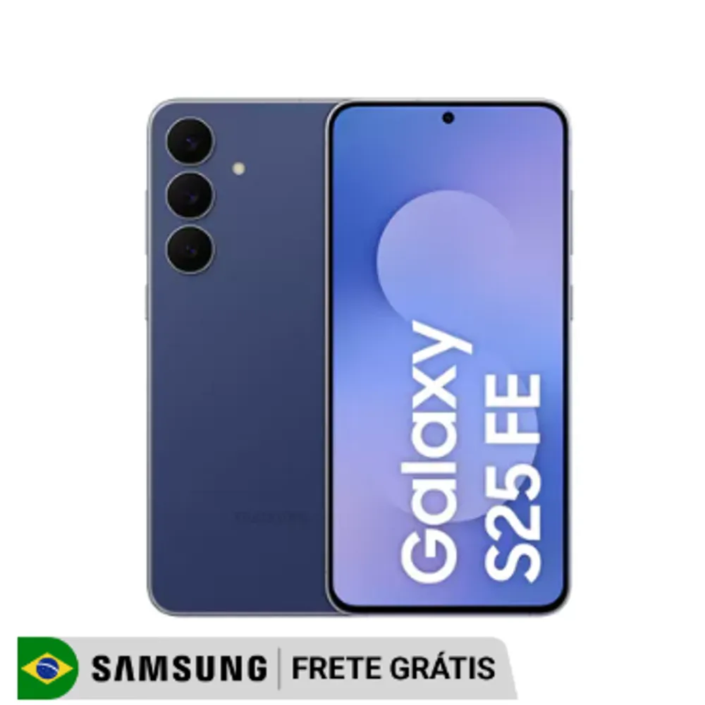Celular Samsung Galaxy S25 FE 5G, 128GB, 8GB RAM, Câmera Tripla de 50+12+8, Tela Grande de 6.7"