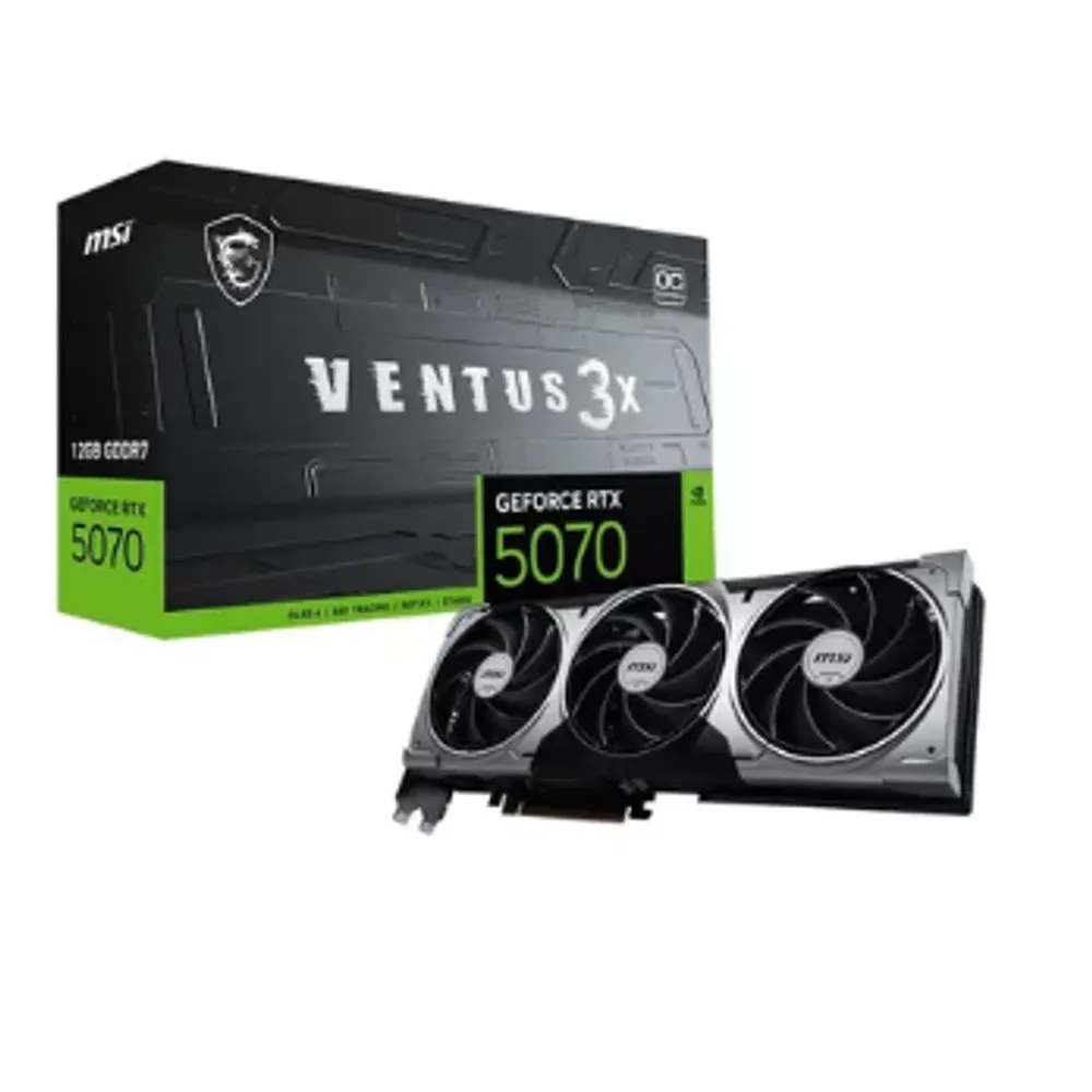 Placa de Vídeo NVIDIA GeForce MSI RTX5070 12G VENTUS 3X OC GDDR7 912-V532
