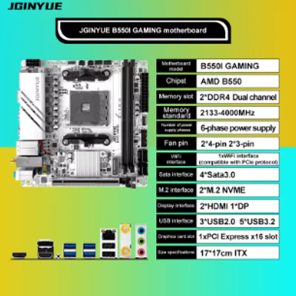 B550I ITX JGINYUE DDR4 (RYZEN AM4) LINK 8508