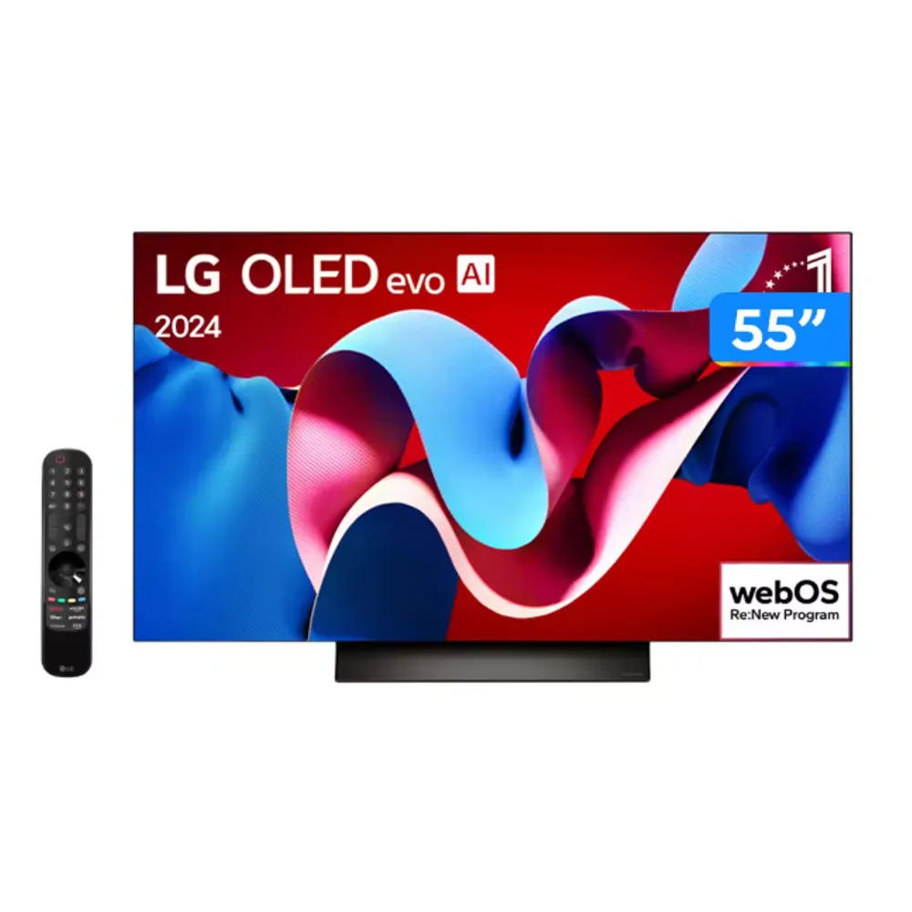 Smart TV 55" 4K LG OLED evo OLED55C4 120Hz Nativo Processador α9 Ger7 Wi-Fi e Bluetooth 4 HDMI 3 USB (BR)