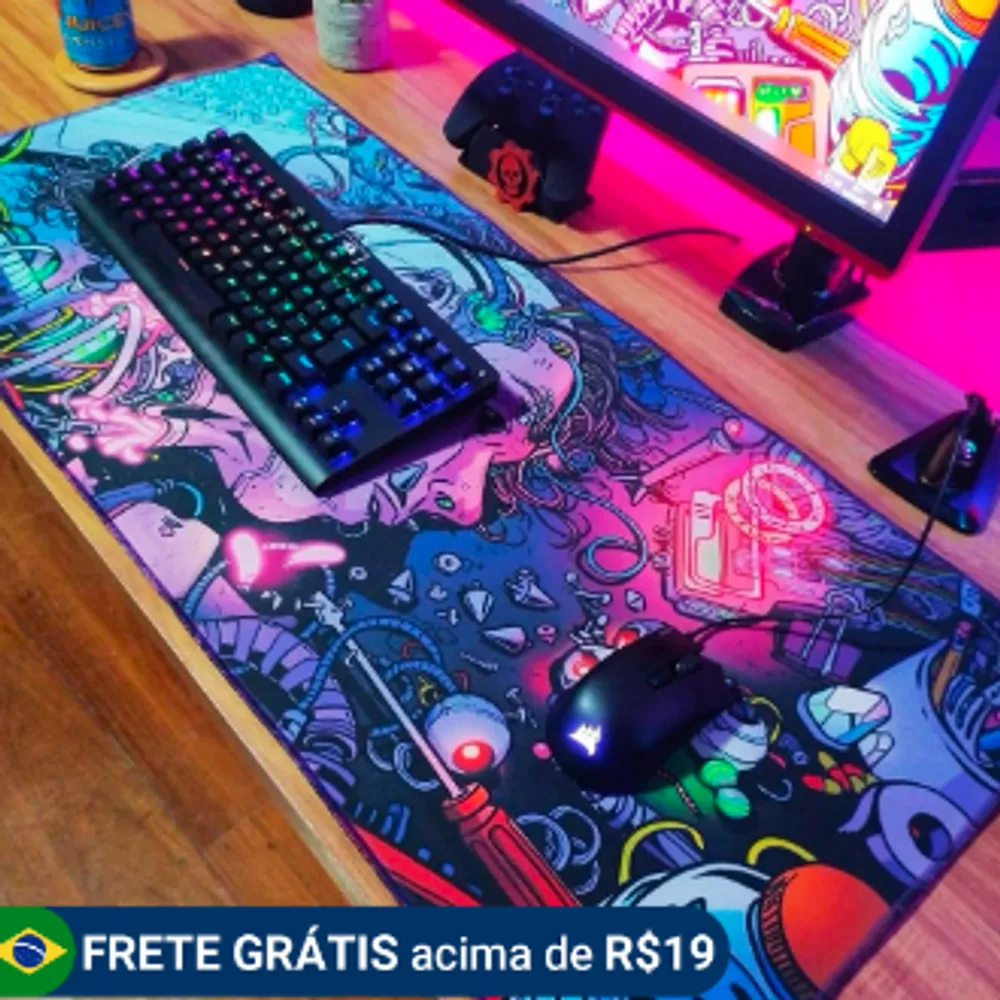 Mouse Pad Gamer 90X55cm ( Várias Estampas de Jogos e Animes)