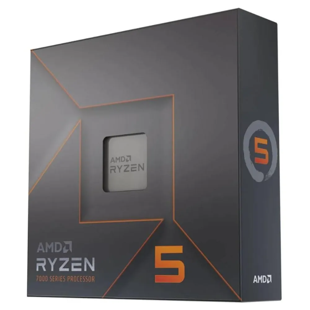 Processador AMD Ryzen 5 7600X Box (AM5/6 Cores/12 Threads/5.3GHz/38MB Cache/Radeon Graphics) Com Vídeo/Sem Cooler