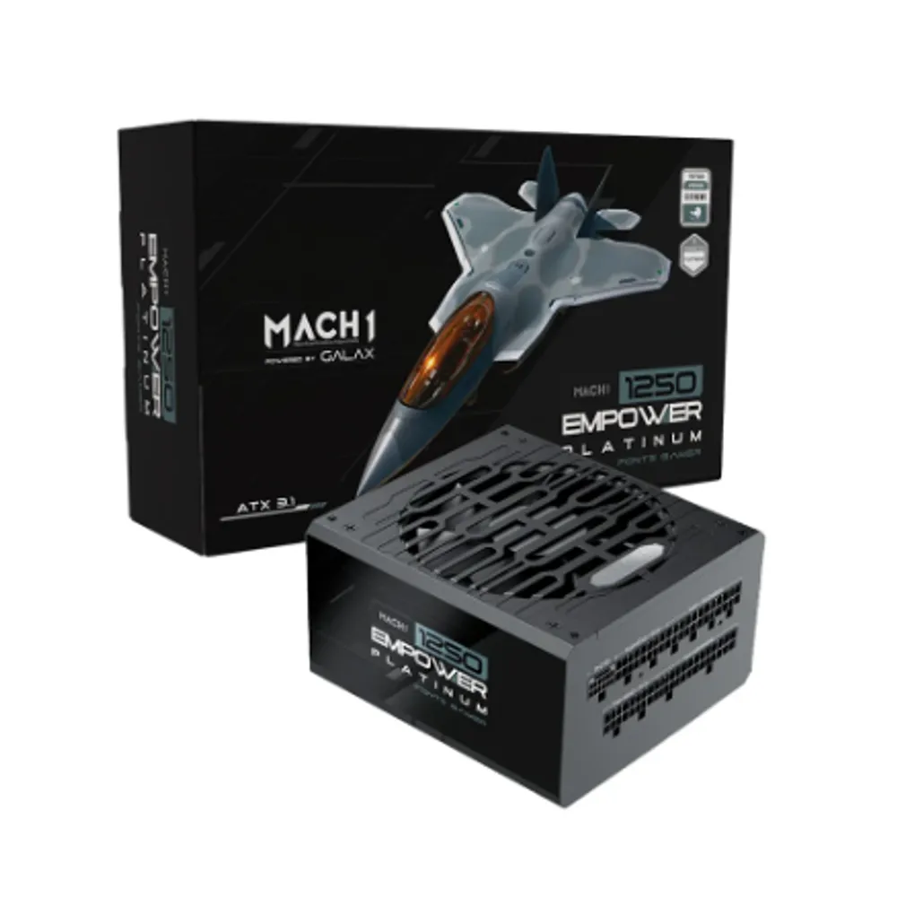 Fonte MACH1 EMPOWER, 1250W, 80 Plus Platinum, Modular, PFC Ativo, Preto - 1250EMPOWER