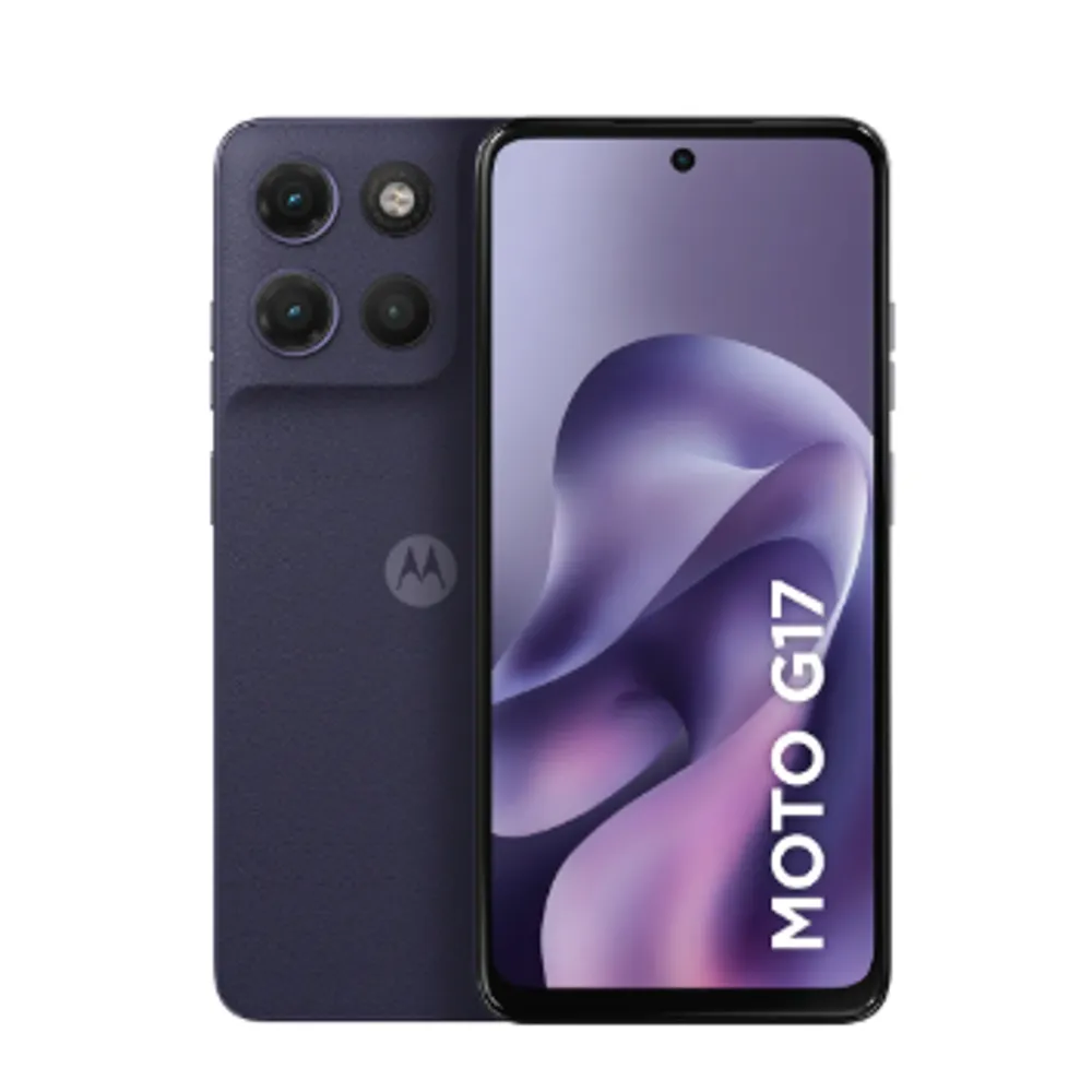 Smartphone Motorola Moto G17 4g - 128gb 12gb (4gb Ram + 8gb Ram Boost) Camera 50mp Sony Lytia 600, Tela Fhd+ 60hz, Bateria 5200 Mah - Roxo
