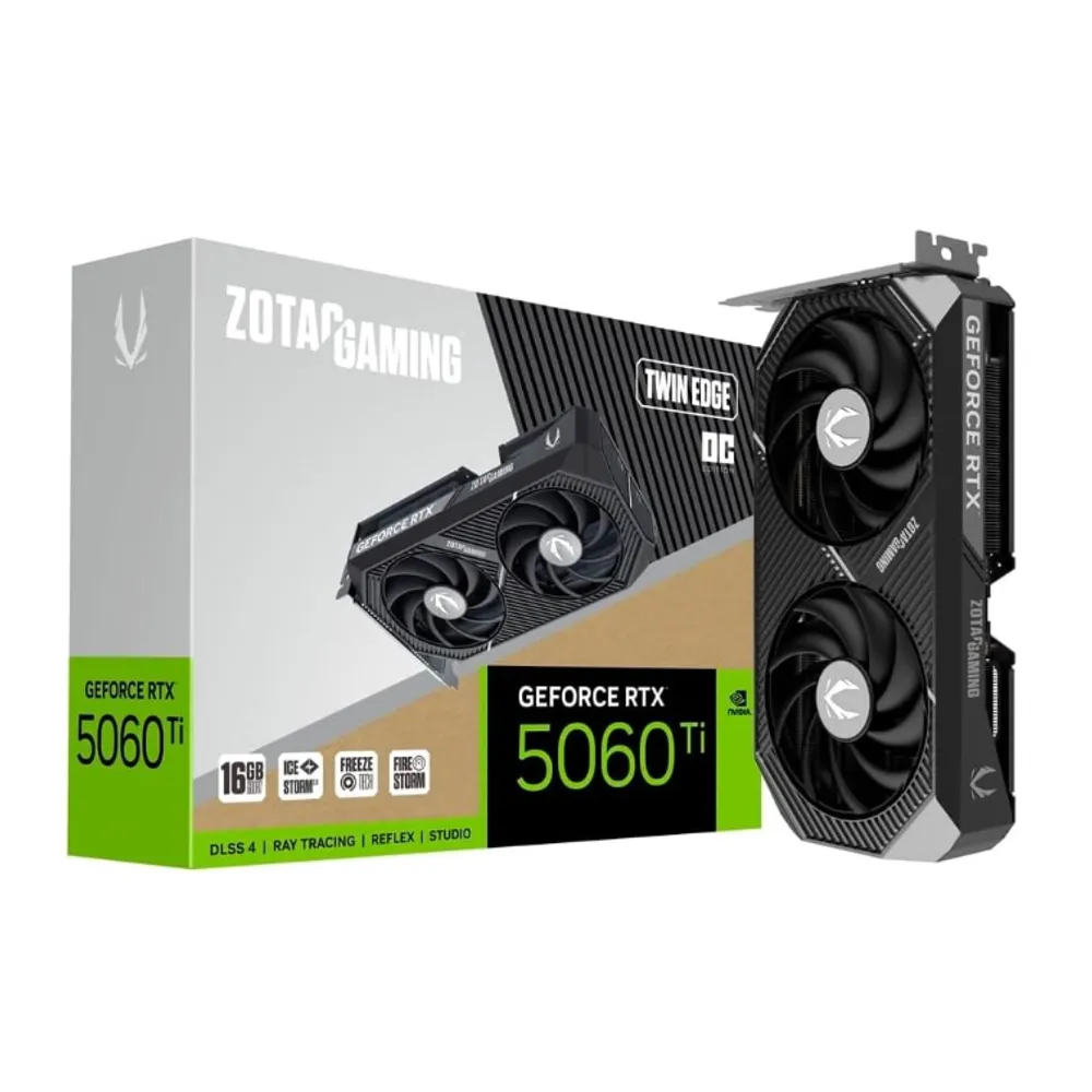 GPU NV RTX5060TI 16GB TWIN EDGE OC GDDR7 128BITS ZOTAC ZT-B50620H-10M