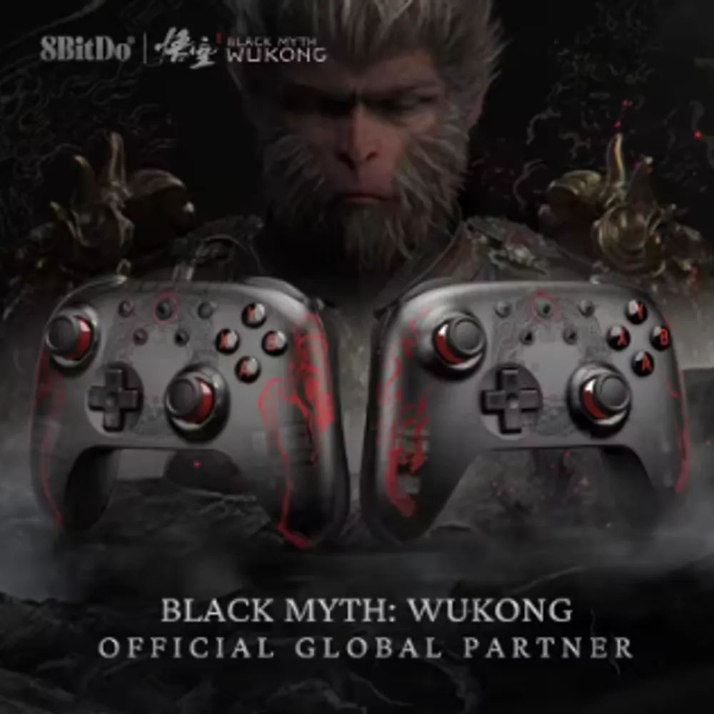 Controle 8BitDo Ultimate 2C Hall Effect, Black Myth: Wukong LINK 6536 c/fio