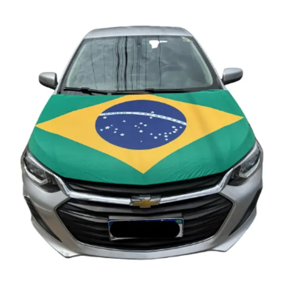 Bandeira Do Brasil Para Capô De Carro Copa Do Mundo Elastico