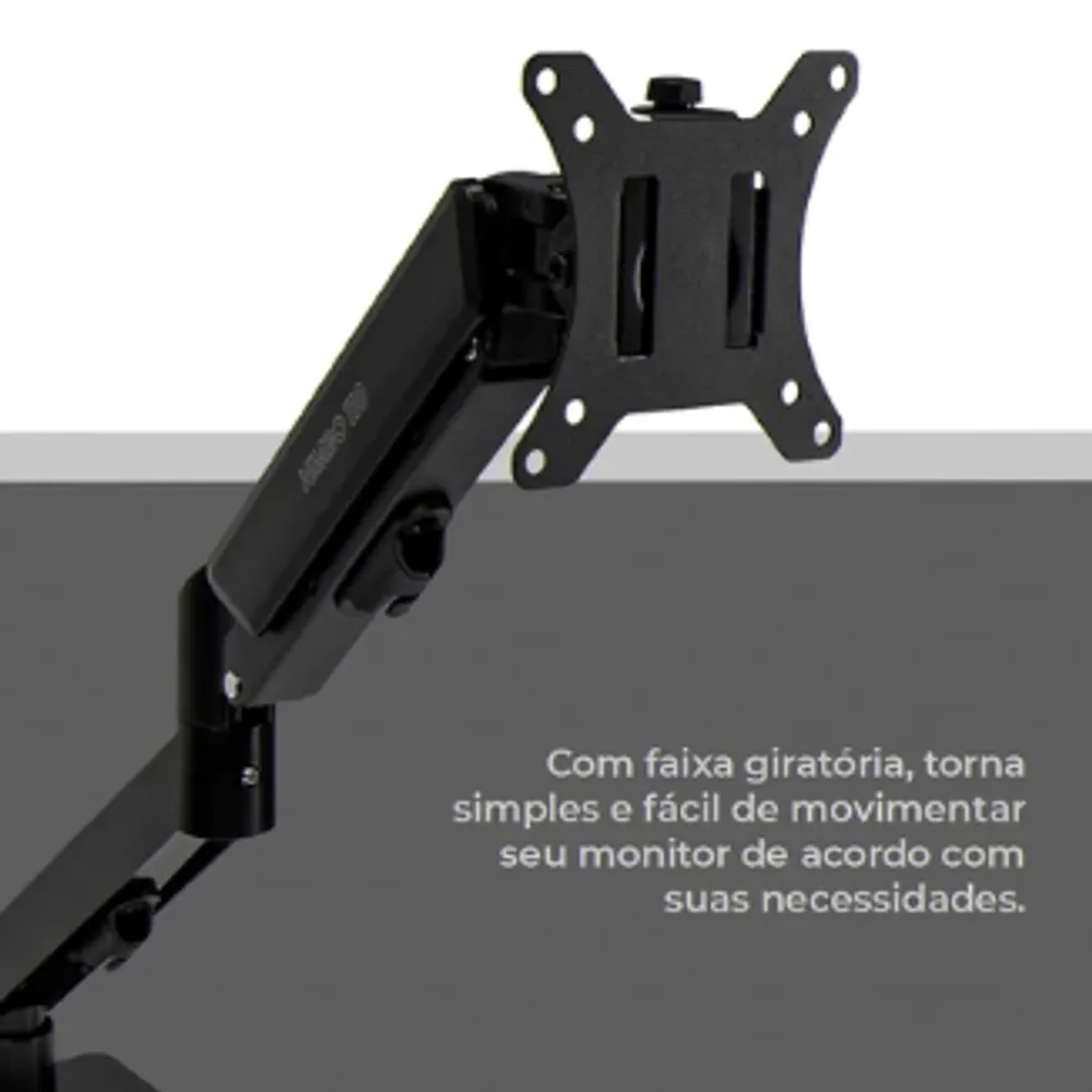 Suporte Articulado Para Monitor e TV Zinnia Nimbo 110, 13 Pol. a 32 Pol., Preto, ZNO-ZNNBO110-BK01