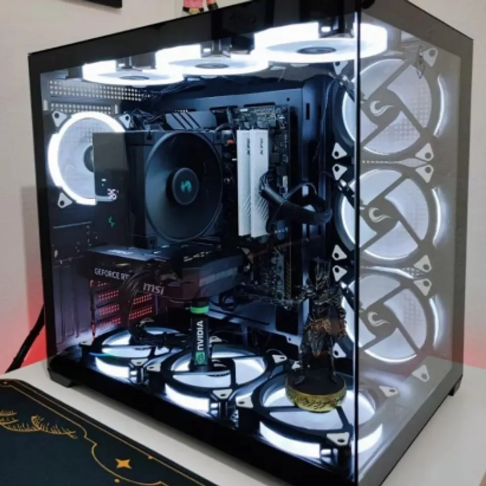 Gabinete Gamer Aquário Mancer CV500L, Mid Tower, Lateral De Vidro, Preto, MCR-CV500L-BK