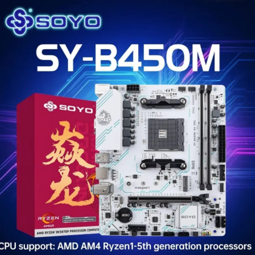 Placa Mãe Soyo B450M AM4 link 5356