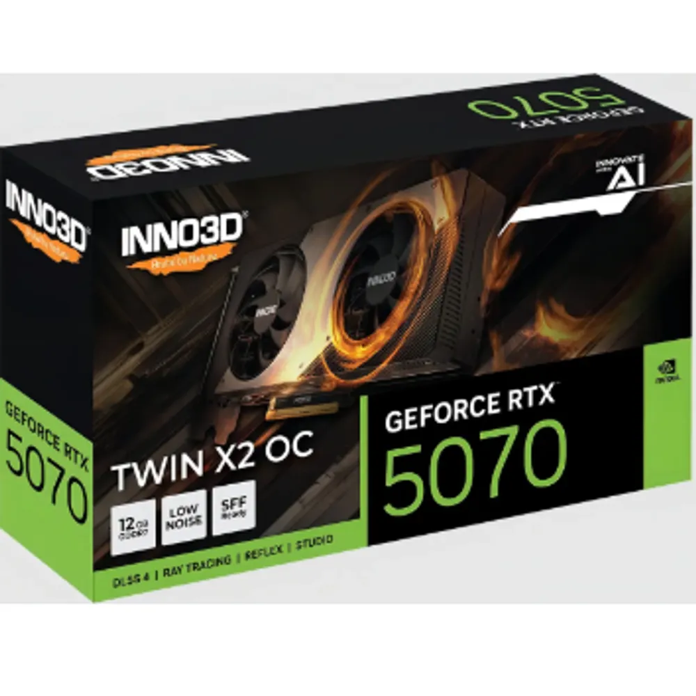 Placa de Vídeo Nvidia RTX 5070 Twin X2 OC 12GB GDDR7 4K HDMI 3 DisplayPort
