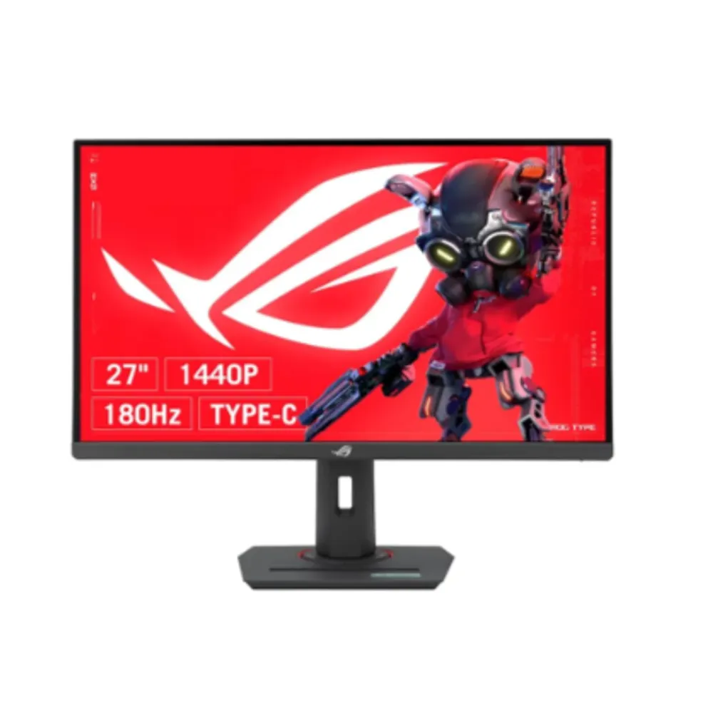 Monitor Gamer ASUS ROG Strix 27", QHD, 180Hz, 1ms, Fast IPS, VRR, G-Sync, FreeSync, HDR 400, USB-C, Altura Ajustável - XG27ACS