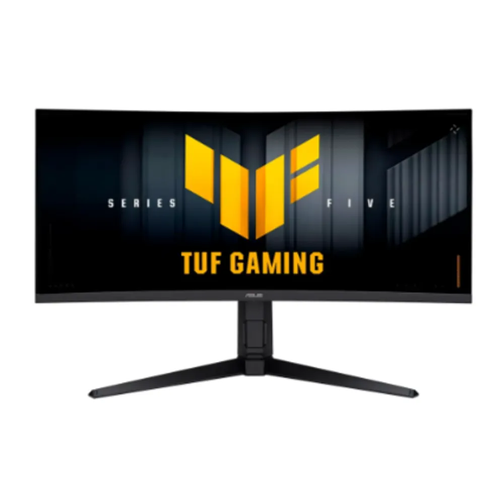 Monitor Gamer Curvo ASUS TUF 34"", WQHD, 250Hz, 0.5ms, Fast VA, FreeSync Premium, Altura Ajustável, Som Integrado, Preto - VG34WQML5A