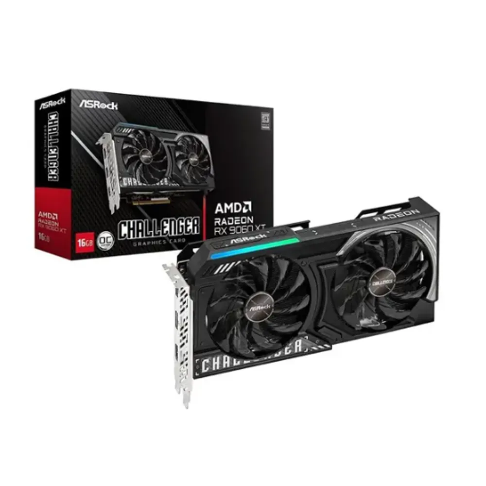 Placa de Vídeo ASRock RX 9060 XT CL 16GO AMD Radeon, 16GB, GDDR6, 128bits, OpenGL 4.6, RDNA 4 - RX9060XT CL 16GO