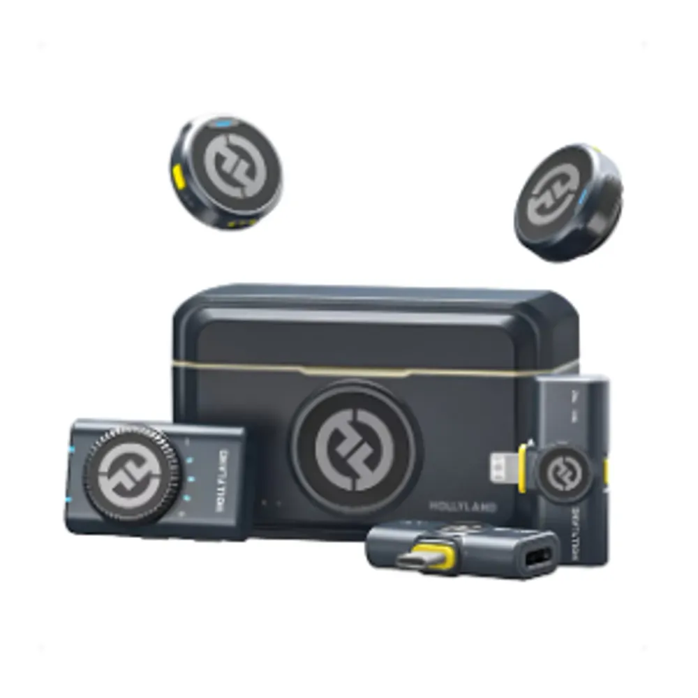 Microfone Hollyland Lark M2 Duo Combo Duplo Para 2 Pessoas Preto