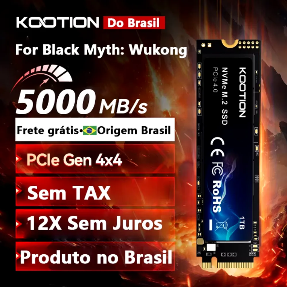 SSD NVME KOOTION 2TB GEN 4 7200 MB/s link 2 (BR)