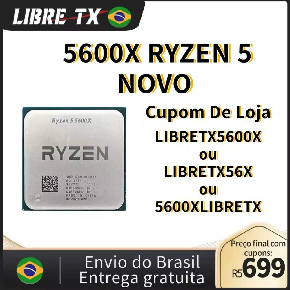🇧🇷 RYZEN 5 5600x 6/12 Zen 3 novo (BR)