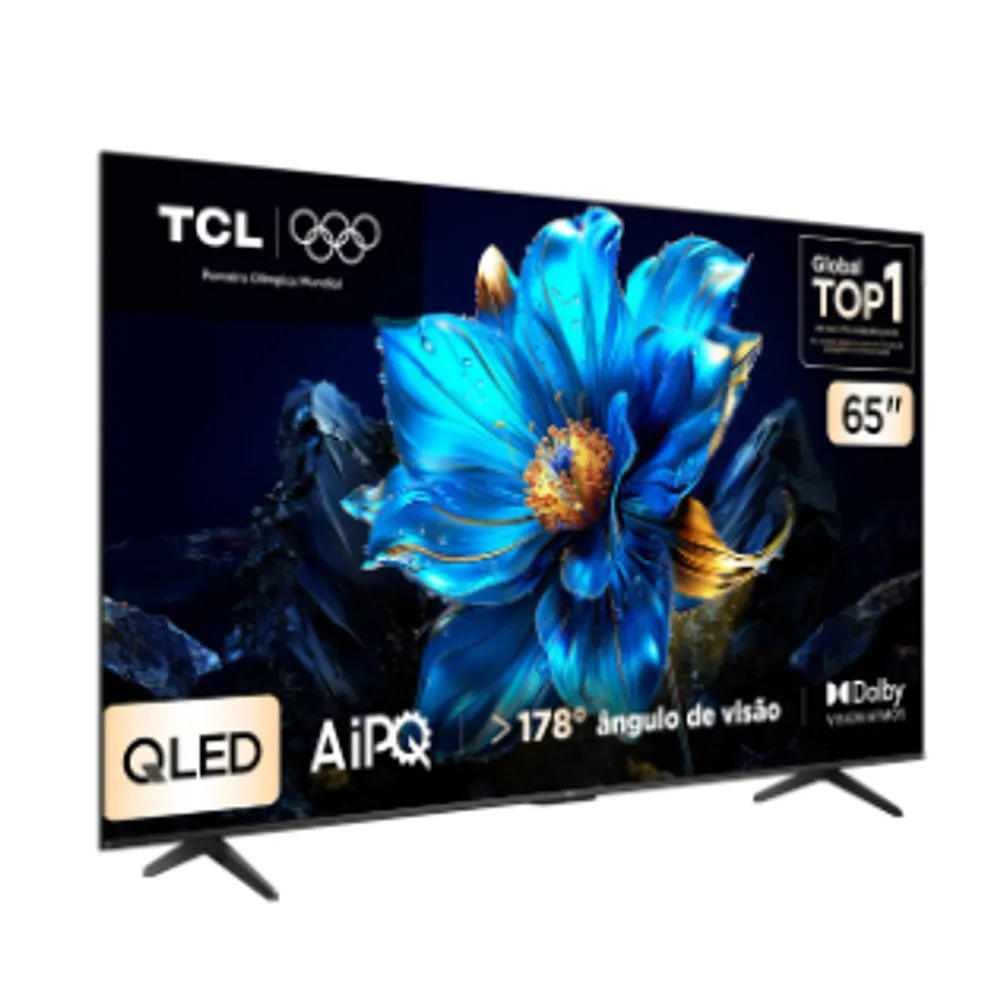 Smart TV TCL 65 Polegadas QLED 4K P7K WiFi Bluetooth Google TV HDR10+ Dolby Atmos Dolby Vision 65P7K