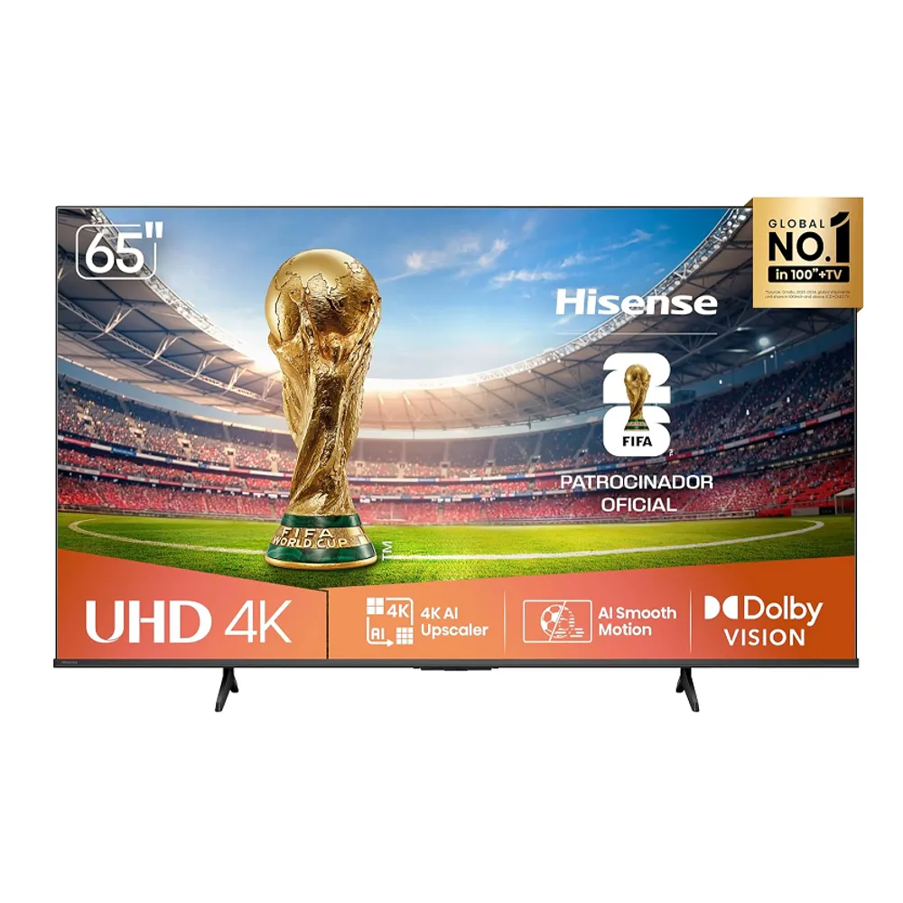 Hisense Smart TV 4K 65" Polegadas 65A6NV com Dolby Vision, HDR10, HLG, DTS Virtual X, Compatibilidade Alexa e Google Home