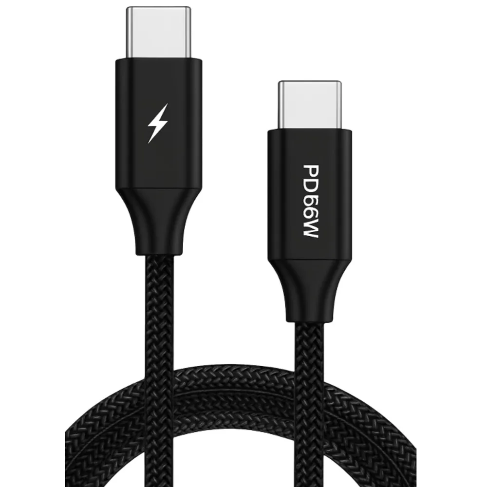 Cabo Tipo C para Tipo C Turbo 66W Ultra Rapido, Reforçado Compatível com Android, Iphone 15, 16 Cabo de Dados - Qualidade Premium