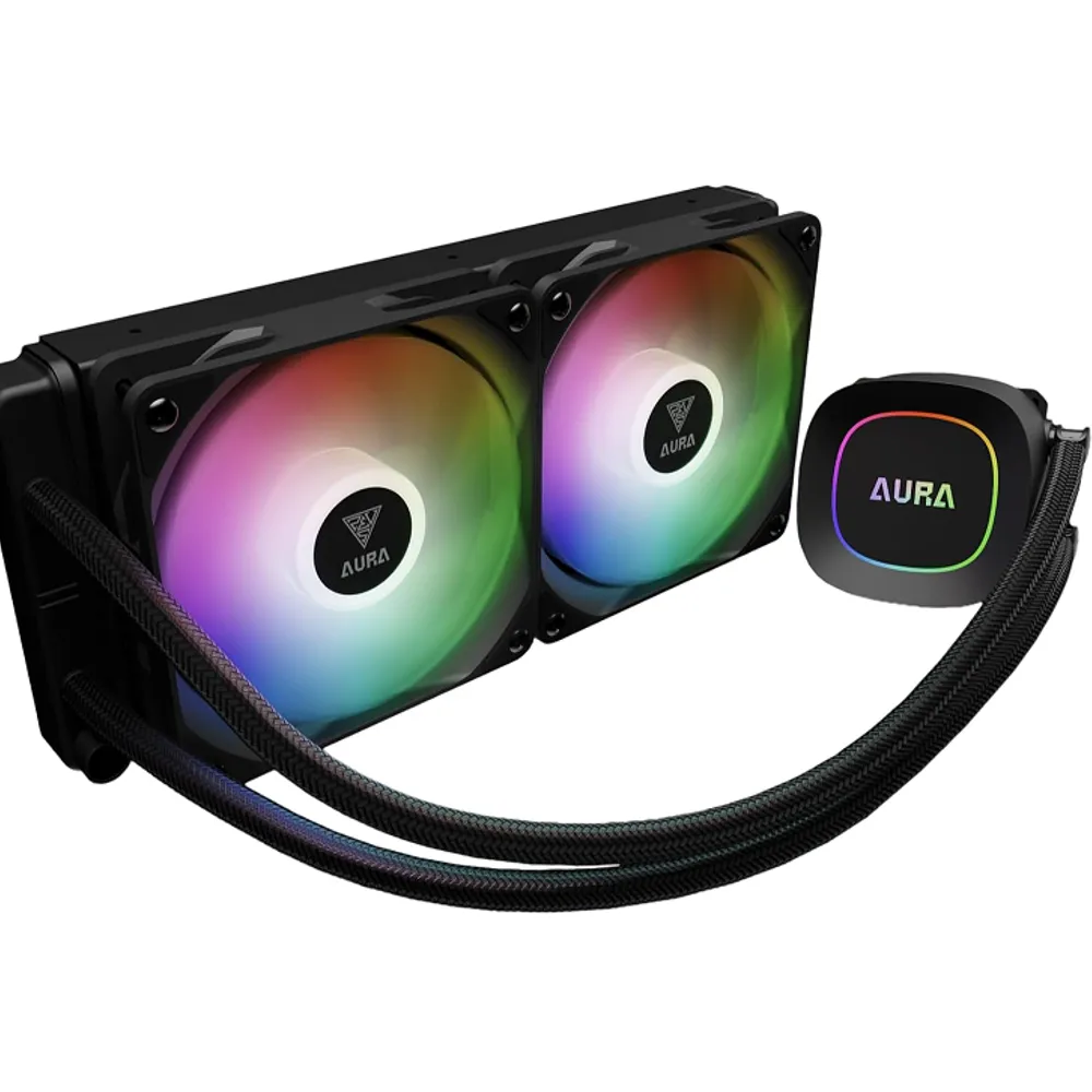 Water Cooler Gamdias Aura GL240 Preto ARGB AMD AM5 Intel LGA 1851