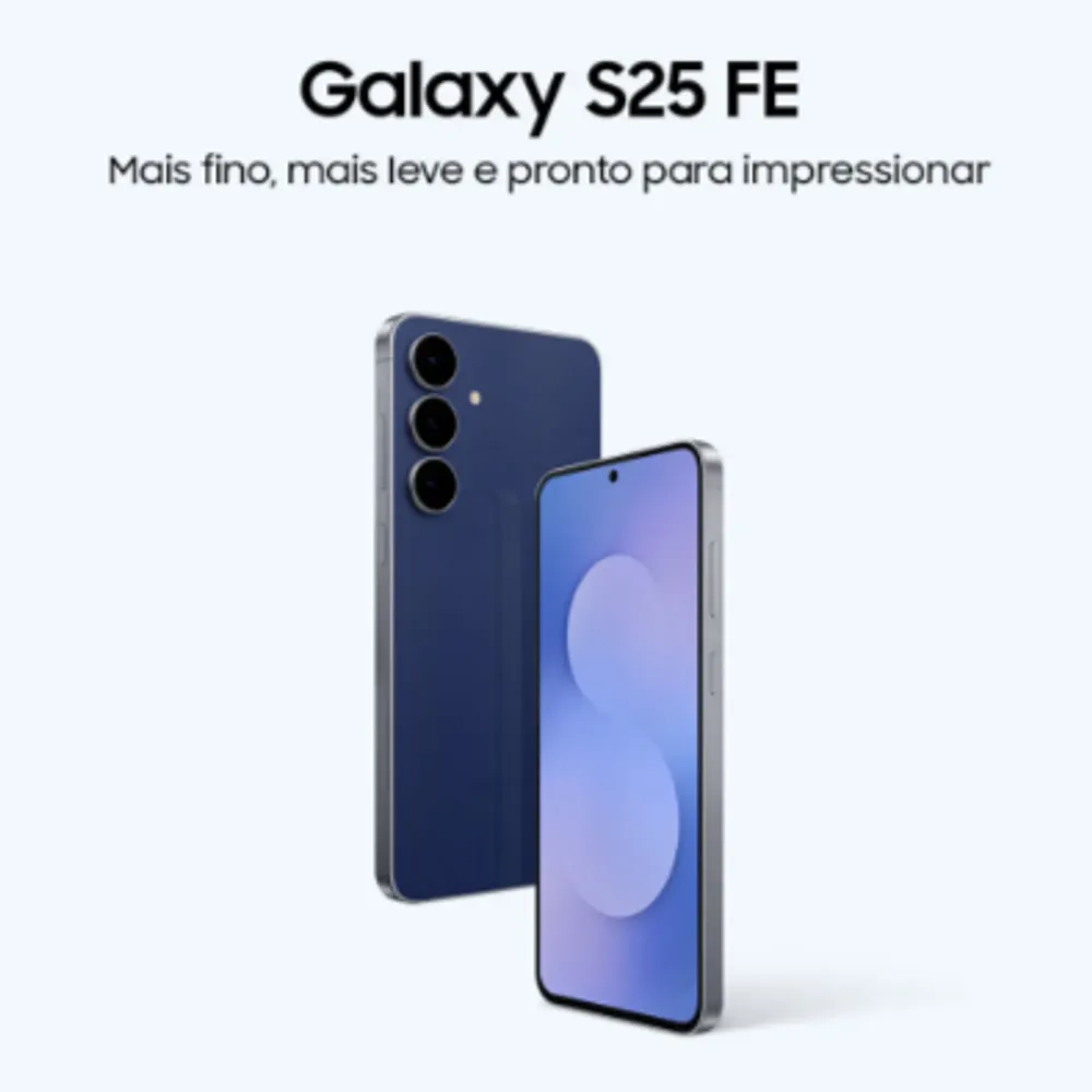 Celular Samsung Galaxy S25 Fe 5g, 256gb, 8GB Ram, Câmera Tripla De 50+12+8, Tela Grande De 6.7” Azul Marinho - Azul-marinho - 256 Gb