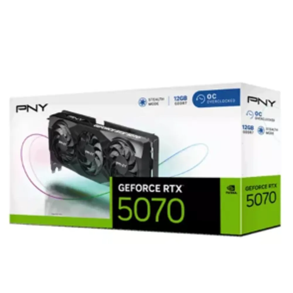 Placa de Video GeForce NVIDIA PNY RTX5070 OC 12GB GDDR7 VCG507012TFXPB1-O