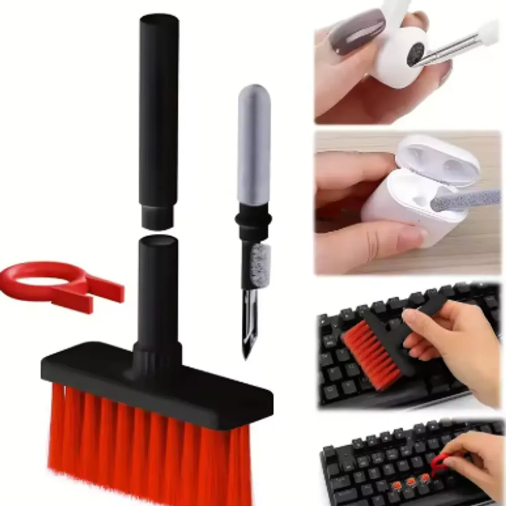 5 in 1 Keyboard Cleaning Brush Kit Keycap Puller Earbuds Cleaner for Airpods Pro 1 2 3 Bluetooth Earphones Case Cleaning Tools