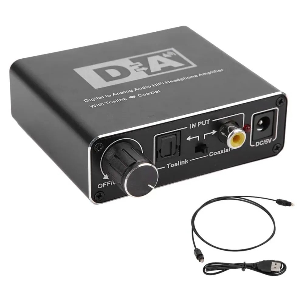 Conversor De áudio Dac Conversor De Fibra óptica Para áudio Analógico Interruptor Bidirecional Conversor De áudio Suporta Digital Para Analógico