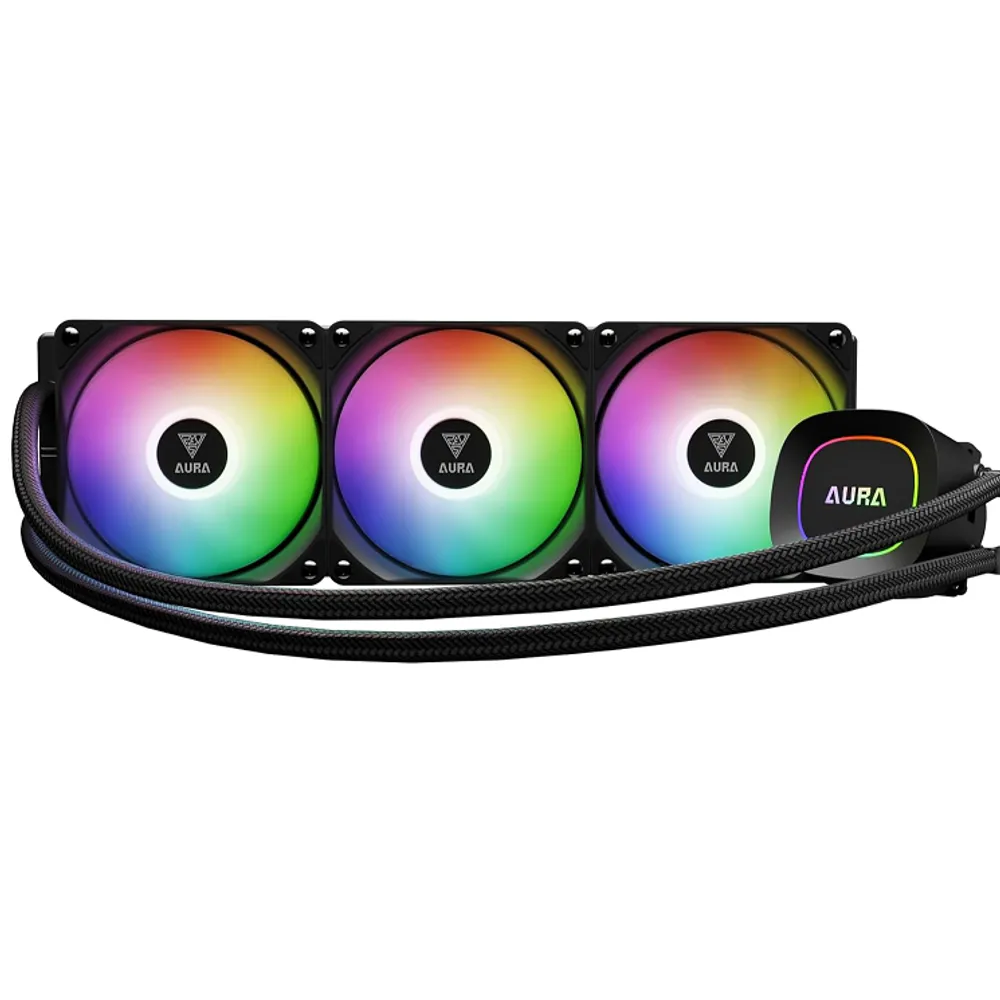Water Cooler Gamdias Aura GL360 Preto ARGB AMD AM5 Intel LGA 1851