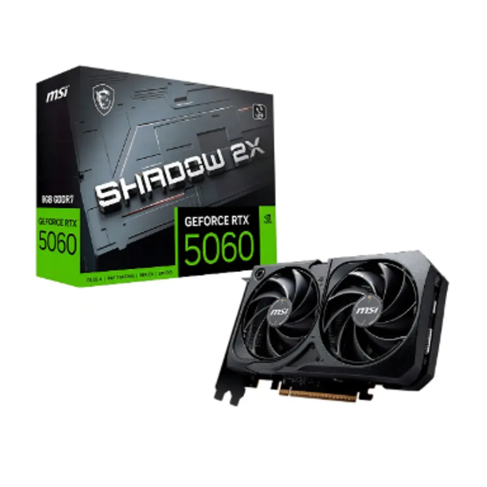 Placa de Vídeo MSI GeForce RTX 5060 Shadow 2X OC 8GB GDDR7 128-bit