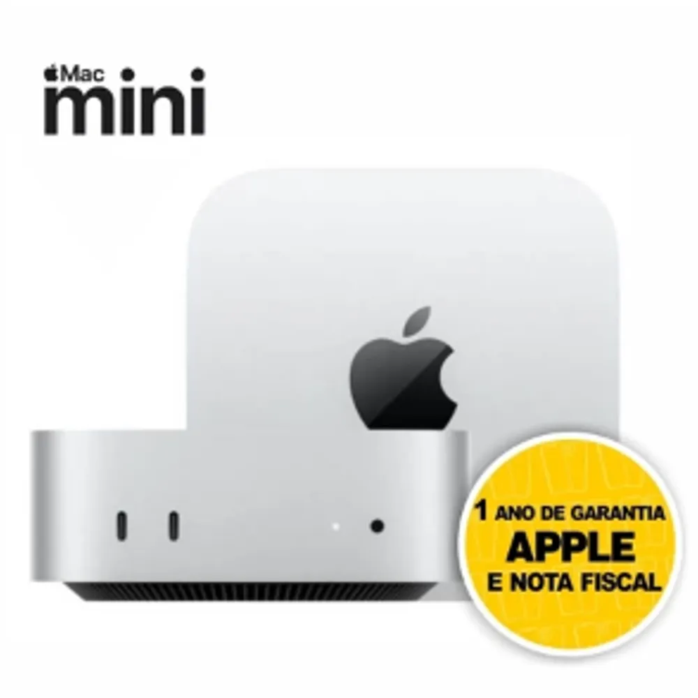 Mac Mini M4 E M2 Apple 8/256GB, 16/256GB E 16/512GB Novo Original Lacrado com Nota Fiscal (M4/16/256) *