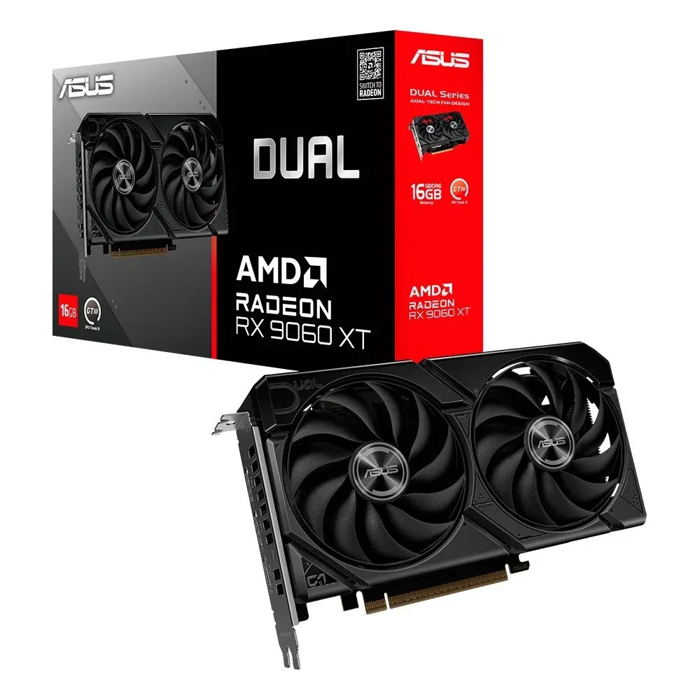 Placa de vídeo AMD Radeon ASUS RX9060XT Dual Series 16GB GDDR6 Gamer