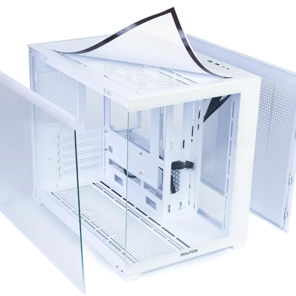 GABINETE GAMER ROUND5 BLAST (M-ATX/AQUARIO/FRONTAL VIDRO/SEM FAN) (White)