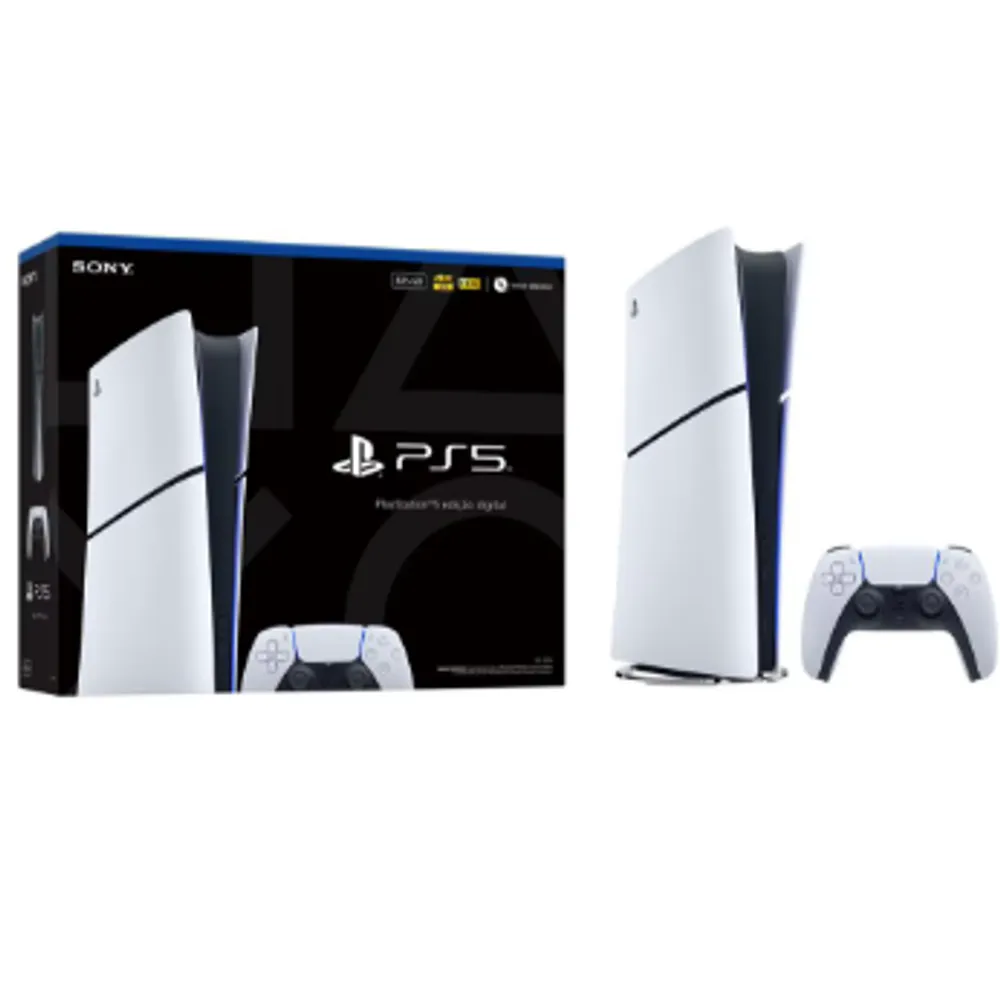 PS5 PlayStation 5 Edição Digital 825GB 1 Controle Branco Sony 825 GB Slim link 9712 (BR - Magalu)