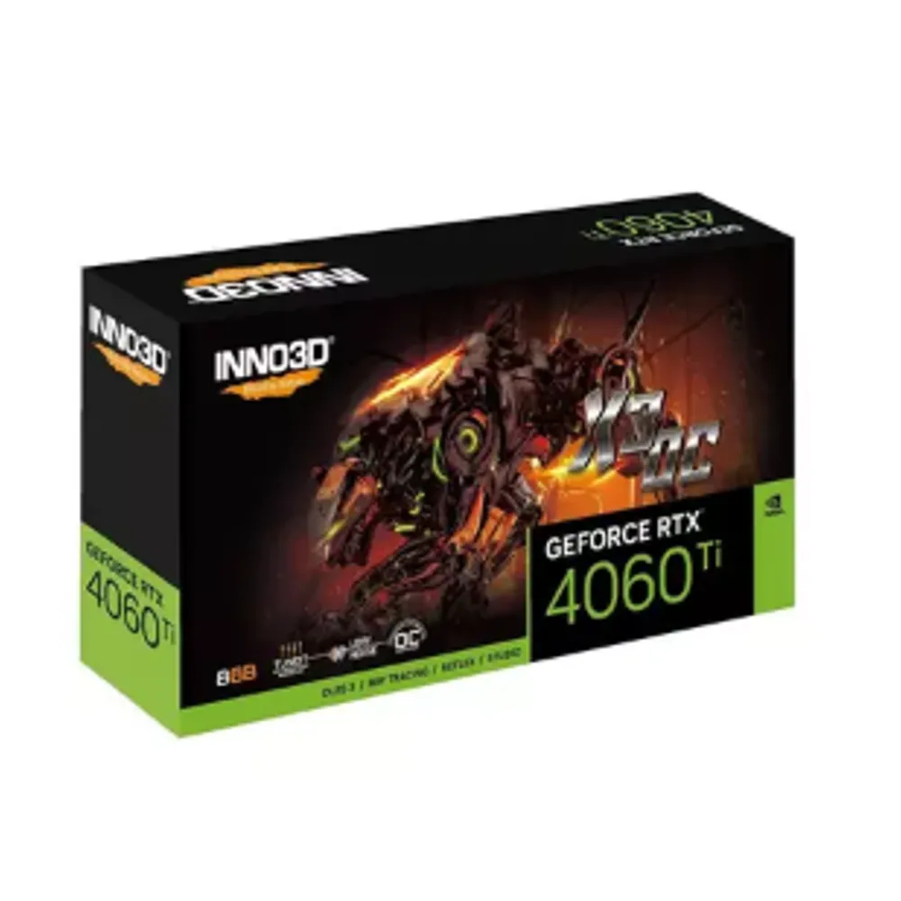 Placa de Vídeo Gpu Inno3d Geforce Rtx 4060 Ti 8gb Twin X3 Gddr6 128-Bit N406t3-08d6x-171153l