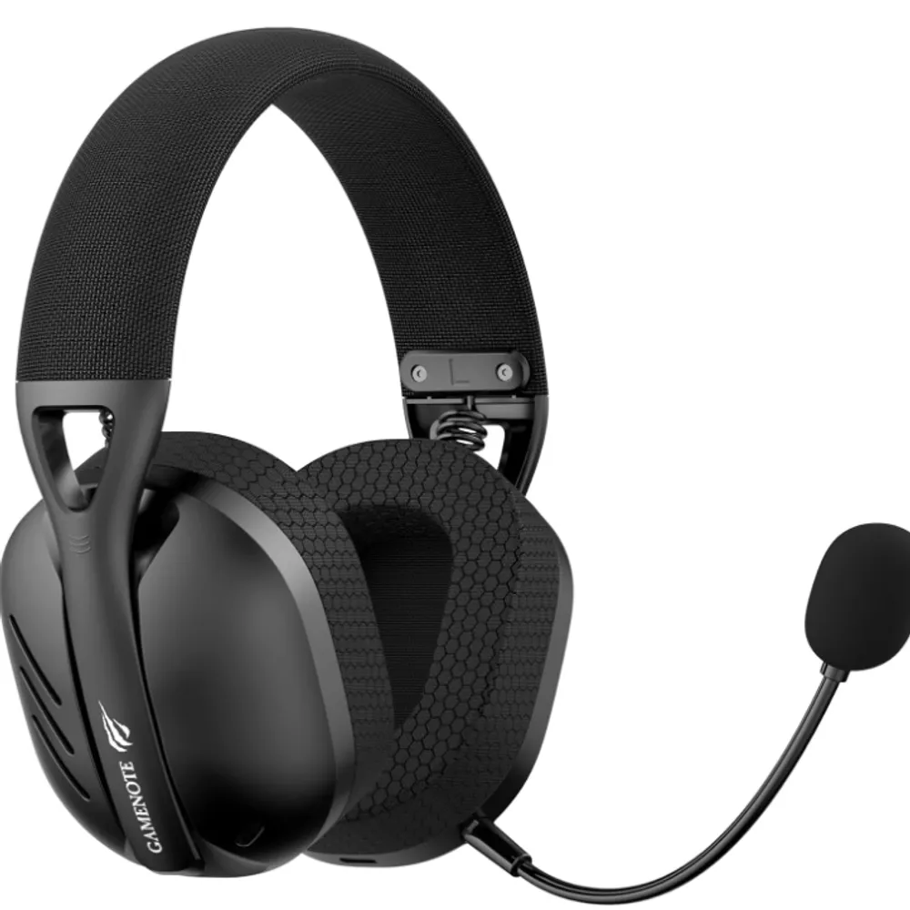 Fone de Ouvido Headset Gamer Havit Fuxi-H3 Black, Quad-Mode Com Fio e Sem Fio, Wireless 2,4GHz, Bluetooth, Cabo USB-C, Cabo 3,5mm. Surround, Baixa Latência