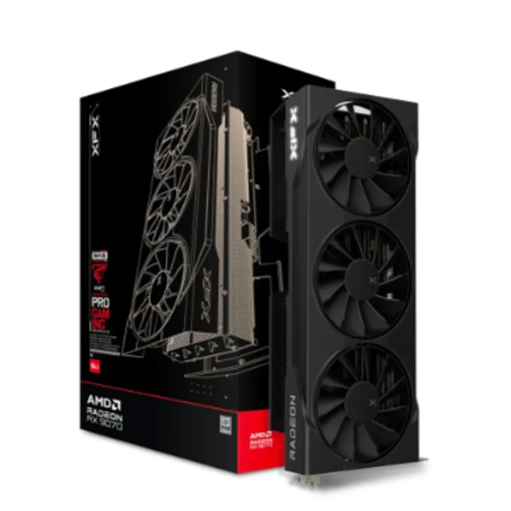 Placa de Vídeo XFX Swift RX 9070 OC TRIPLE FAN GAMING EDITION WITH AMD Radeon , 16GB, GDDR6, HDMI 3xDP, RDNA 4 - RX-97SWFB3B9