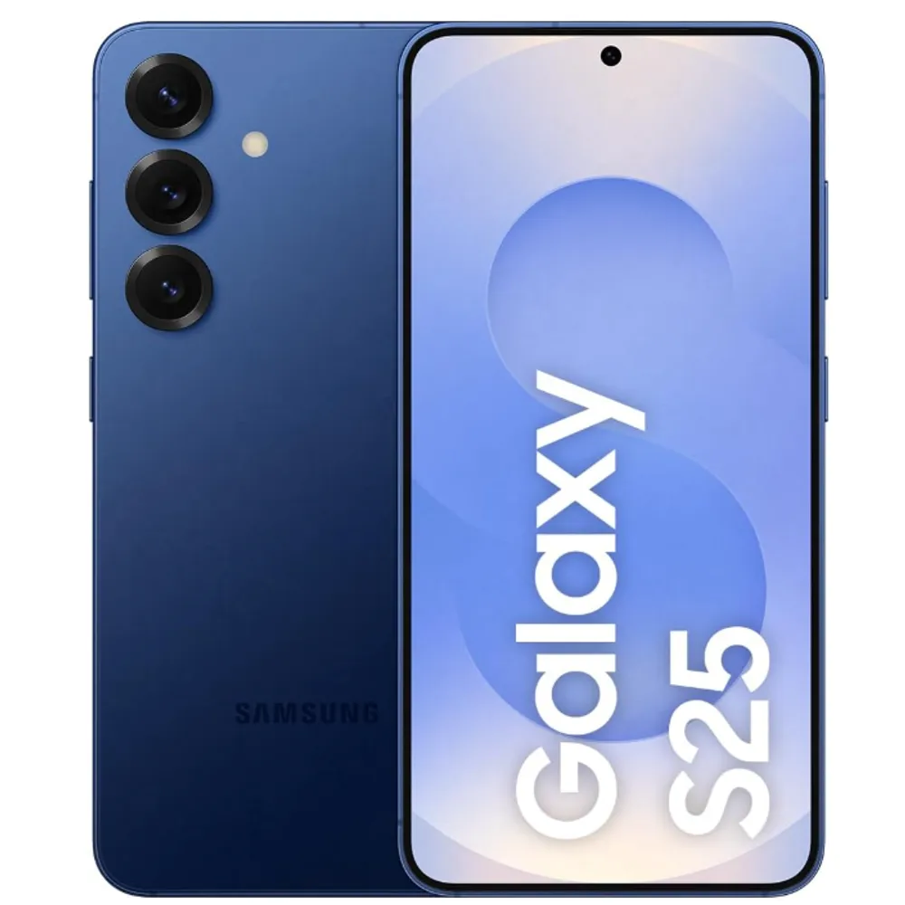 Celular Samsung Galaxy S25 5G, 256GB, 12GB RAM, Câmera Tripla de 50+12+10, Tela Grande de 6.2", Azul Marinho
