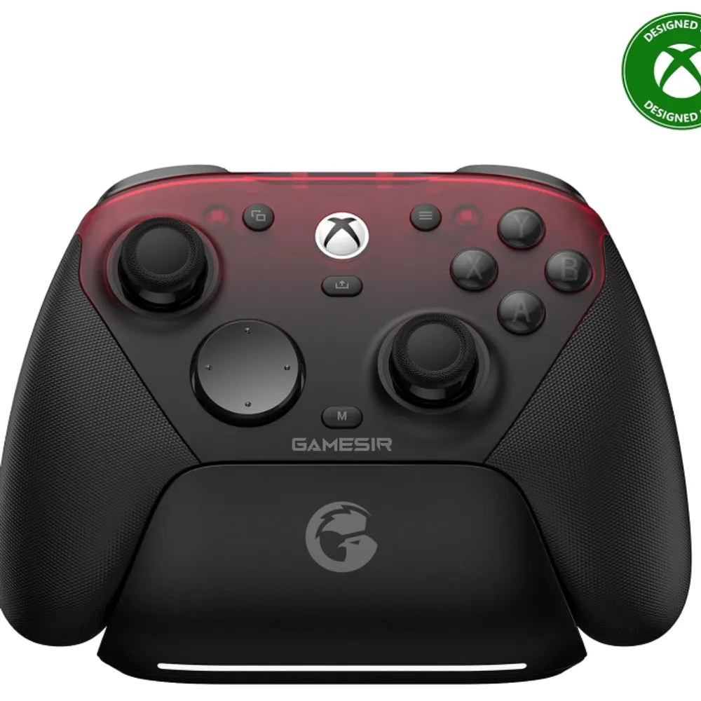 GameSir G7 Pro Controle Gamer Tri-Mode para Xbox, PC e Android Sem Fio 2.4G/Bluetooth e Com Fio Joystick Hall Effect + TMR 1000Hz Polling Rate Botões Macro Giroscópio Vibração 4 Motores Anti-Drift Controle Profissional - Shadow Ember