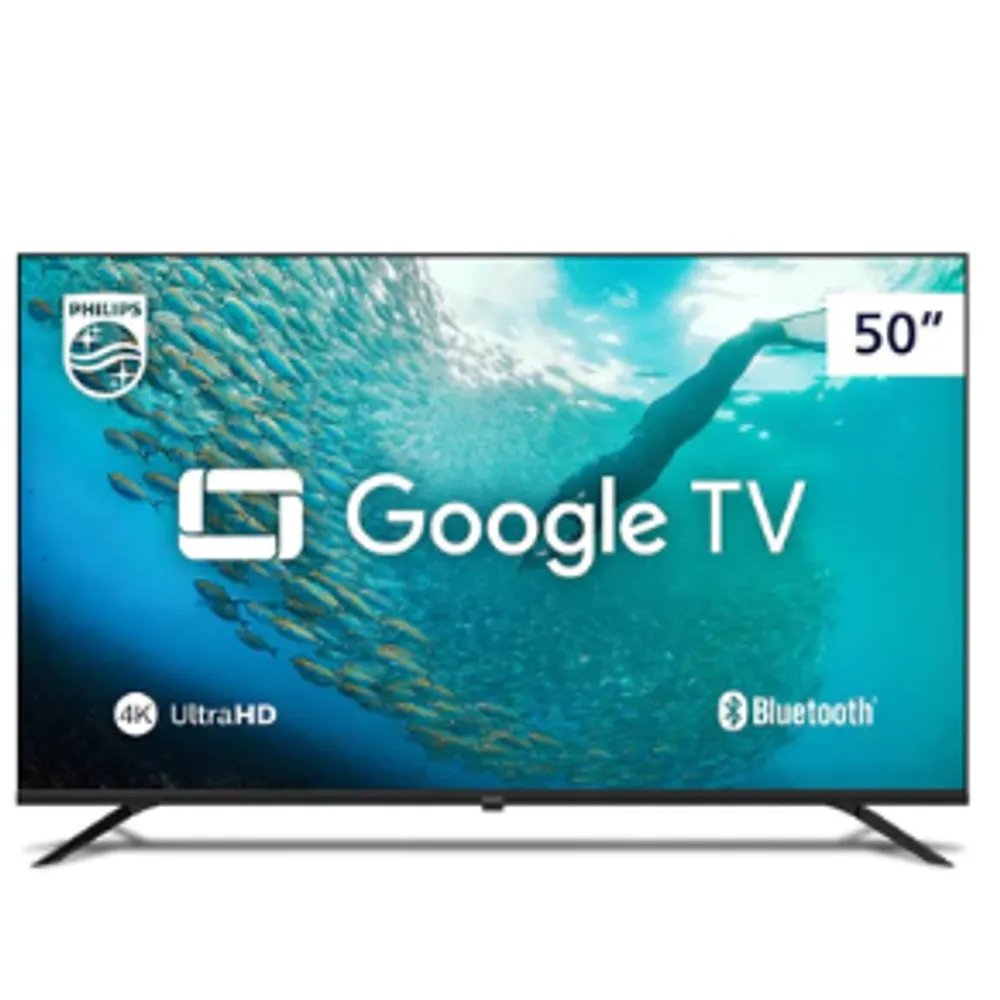 Tv Philips Smart Google Tv 4K HDR 50 Comando de Voz Dolby Audio 50PUG7019