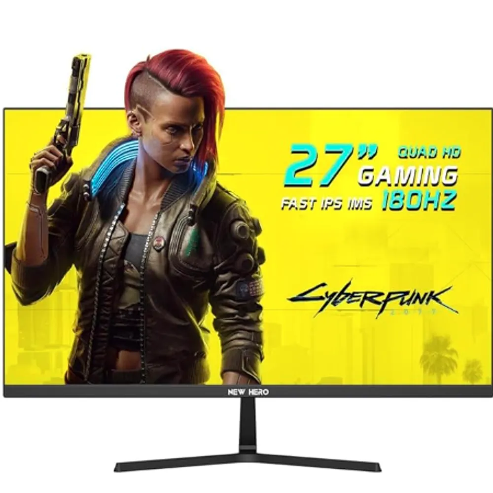 Monitor Gamer New Hero Blade Super 27", IPS, Quad HD, 180Hz, 1ms, FreeSync, HDMI e Display Port, Preto