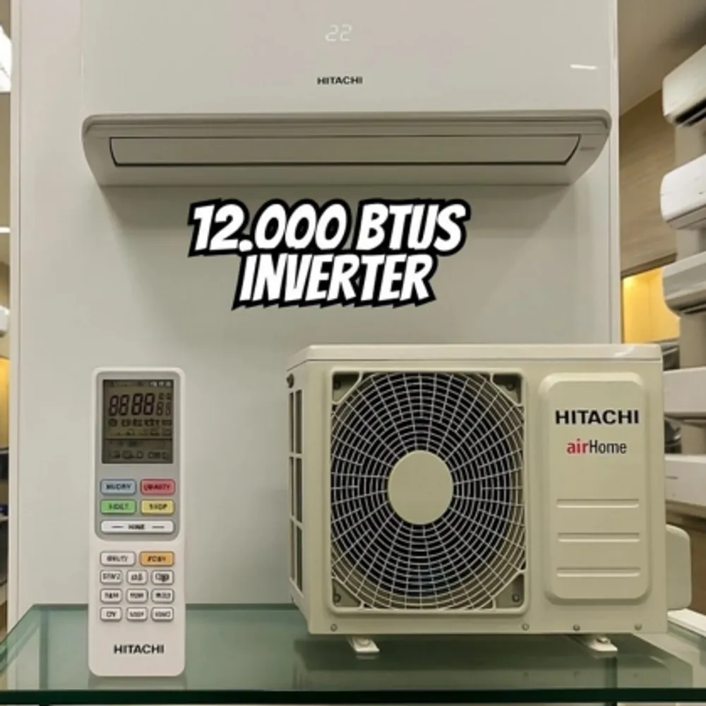 Ar Condicionado Split Hi Wall Inverter Hitachi AirHome 12.000 Btus Frio 220V R-32