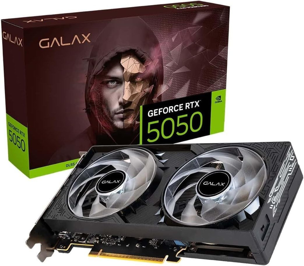 RTX5050 8GB BLACK GF 1-CLICK OC TECLAB LITE 128BITS GDDR6 GALAX 55NSL8MHDXRE