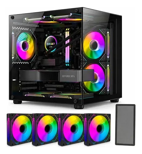 Gabinete Gamer Hayom Aquário Com 4 Fans